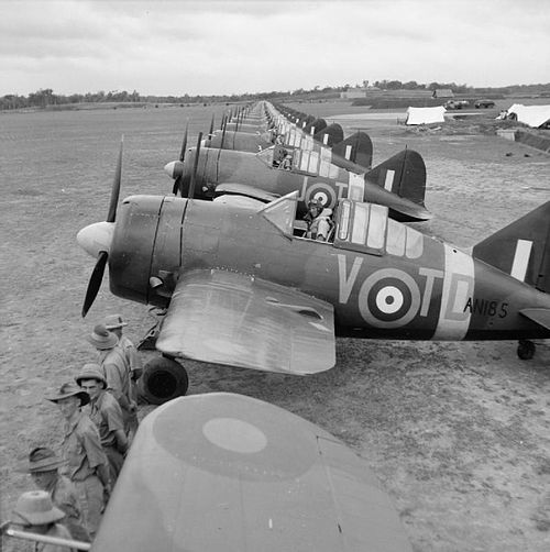 Brewster Buffalo fighters of No. 453 Squadron RAAF, November 1941.