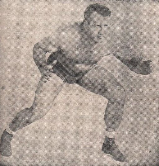 Bronko Nagurski - Sports Facts - 25 April 1950 Minneapolis Auditorium Wrestling Program - Nagurski, Raines (cropped)