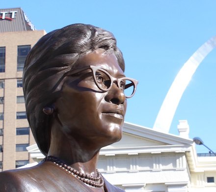 Bronze Statue of Frankie Muse Freeman in Downtown St. Louis