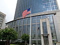 Courthouse and flagpole