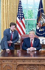 Thumbnail for File:Buck Sexton with President Donald J. Trump in the Oval Office of the White House by Shealah Craighead Washington DC May 2020.jpg