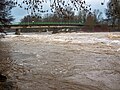 * Nomination Buger Bridge at high water 2011 --Ermell 04:21, 22 June 2024 (UTC) * Promotion What's this red area under the right side of the bridge? --Plozessor 04:26, 22 June 2024 (UTC) Branches of red bushes. --Ermell 05:13, 22 June 2024 (UTC)  Support Ok, first it looked like a reflection but then I thought it could be red bushes too. --Plozessor 07:13, 22 June 2024 (UTC)