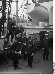 Capitan A. Brana and staff, Hamburg, 1923