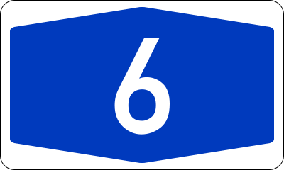 Bundesautobahn 6 number.svg