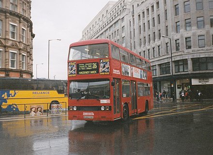 Stagecoach London Leyland Titan on the Strand in August 1997