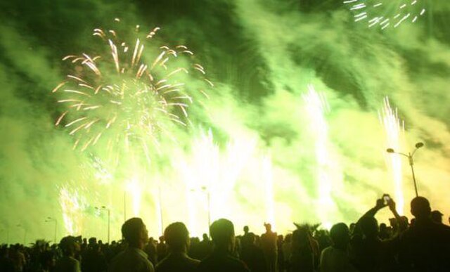 Casablanca fireworks display