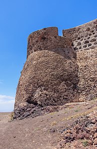 Southwestern bastion, Castillo de Santa Bárbara y San Hermenegildo Teguise Lanzarote