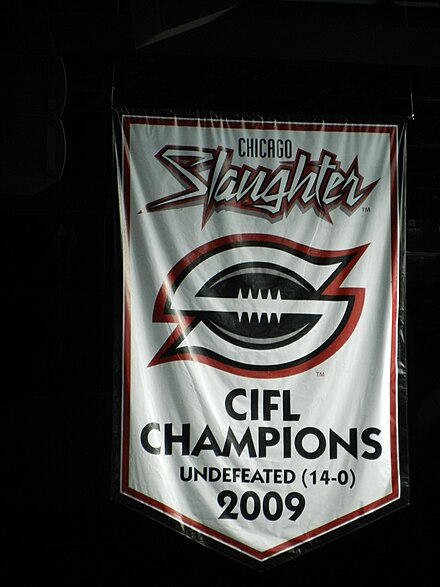 The 2009 Chicago Slaughter CIFL Championship banner