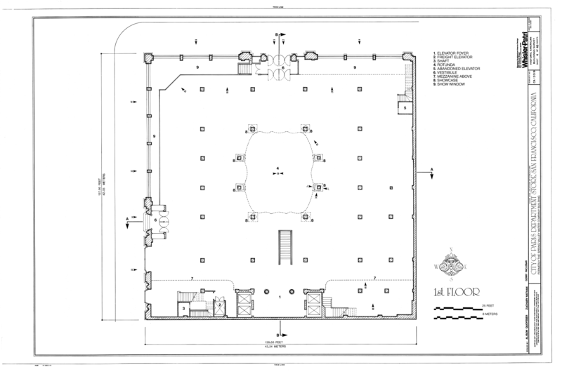 File:City of Paris Dry Goods Company, Geary and Stockton Streets, San Francisco, San Francisco County, CA HABS CAL,38-SANFRA,135- (sheet 4 of 45).png