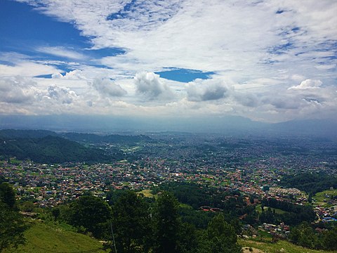 Kathmandu valley as seen from the Shivapuri hills