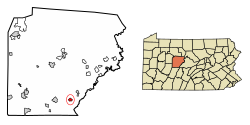 Localização de Ramey em Clearfield County, Pensilvânia.