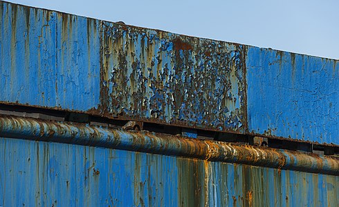 Rusted hull of the Rio Tagus