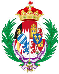 Mantelo de Brakoj de infantino María de La-Pazo de Hispanio, Princino de Bavario (en Hispanio).
svg