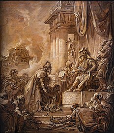 48)  Le Prêtre Joshuah cédant les trésors du Temple de Jérusalem à Titus François Boucher