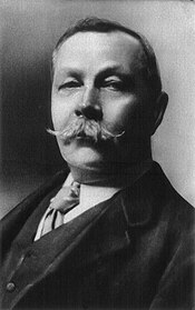 Rudolph Hayes was modeled after both Sherlock Holmes and Professor Moriarty, literary characters created by Arthur Conan Doyle (pictured). Conan doyle.jpg