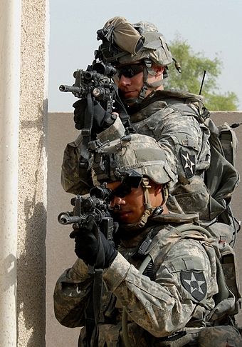 Soldats de la 2e division d'infanterie en Irak en 2007.