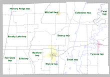 Townships in Cross County, Arkansas as of 2010 Cross County Arkansas 2010 Township Map large.jpg