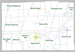 Kaart van Cross County