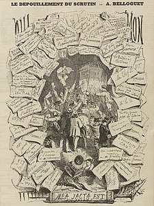 « Le dépouillement du scrutin » (L'Éclipse, 15 mai 1870).