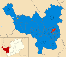Map of the results Dacorum UK ward map 2015.svg