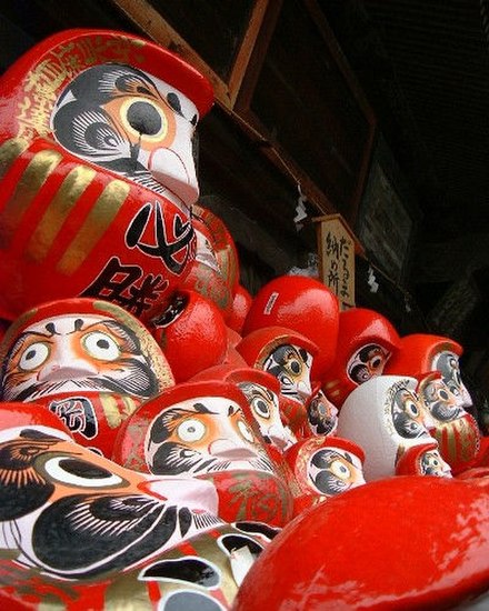 Daruma dolls in Daruma-ji Temple, Takasaki