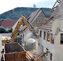 Demolition of a house for the purpose of replacement Demolition of house.jpg