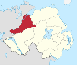 Derry and Strabane shown within Northern Ireland