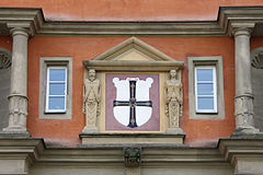 Example of the Deutschmeisterwappen on the gate of the Bad Mergentheim residence