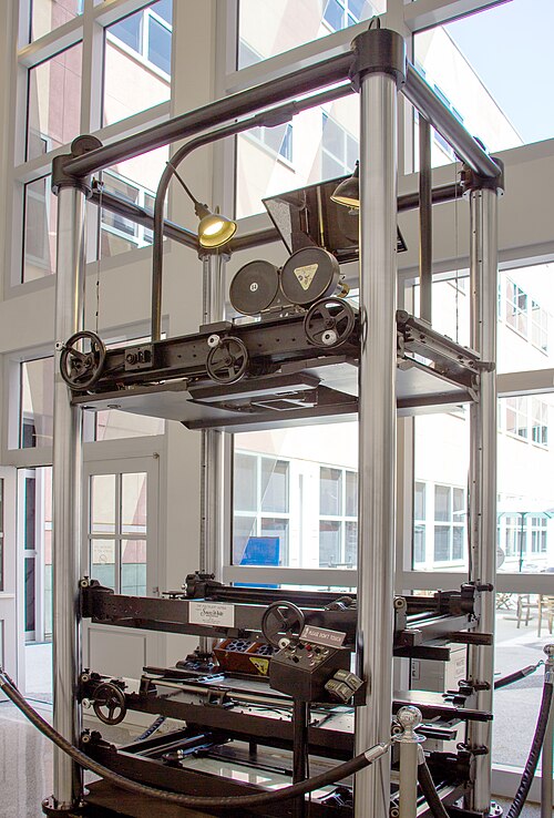 The 1937 multiplane camera developed by Walt Disney Studios