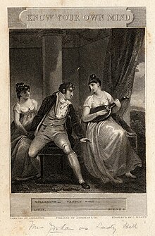 Dorothy Jordan as Lady Bell, Robert Elliston as Millamour, and Harriott Mellon as Lady Jane in a scene from "Know Your Own Mind" - DPLA - d25686321c25a605a683421e5306706e.jpg