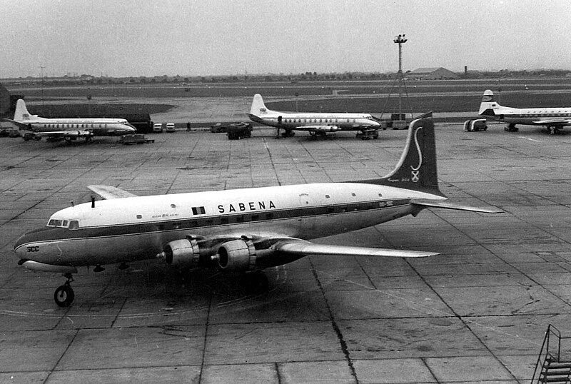 File:Douglas DC-6 OO-SDC of Sabena - Heathrow 1960.jpg