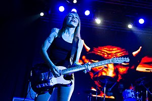 Amparo Llanos en concierto en 2014.