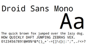 Миниатюра для Файл:Droid Sans Mono Sample.png