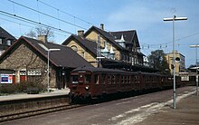 First generation S-train at Charlottenlund in 1978. Dsb-s-bahnlinie-f-s-bahnhof-charlottenlund-699388.jpg