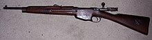 Dutch Geweer M95 carbine variant from the left Dutch pre-World War II carbine (left view).jpg