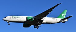 Turkmenistan Airlinesin Boeing 777-200LR.