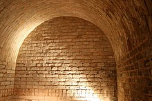 A Eastern Han Dynasty (25-220 AD) vaulted tomb chamber in Luoyang. Eastern Han tomb, Luoyang 2.jpg