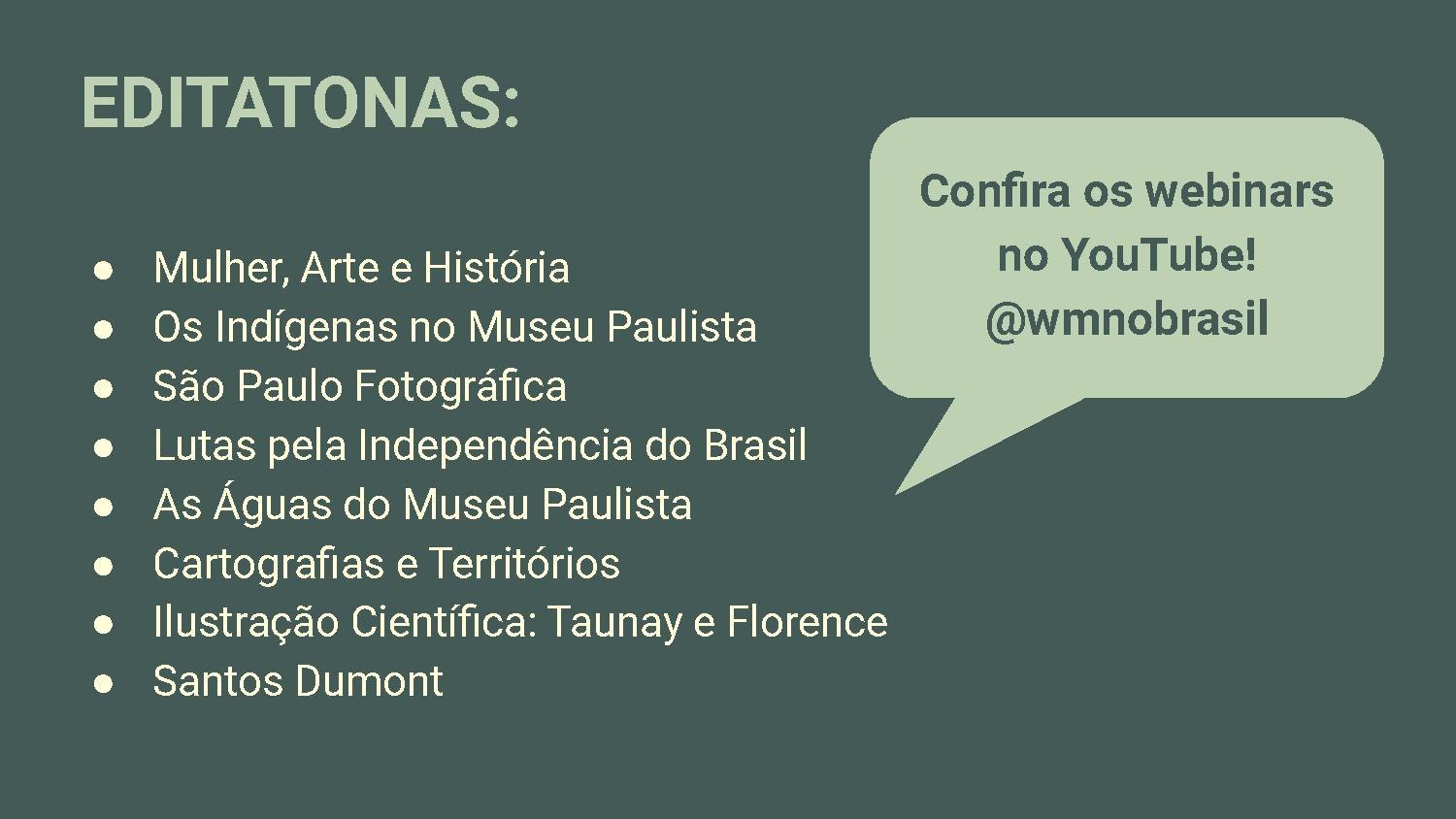 Editatona As águas do Museu Paulista - Museu Paulista da USP 