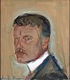 Edvard Munch - Selbstporträt mit Schnurrbart und gestärktem Kragen (1905).jpg