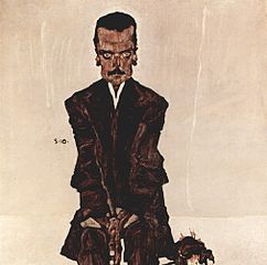 Egon Schiele, Portrait de l'éditeur Eduard Kosmack (1910).