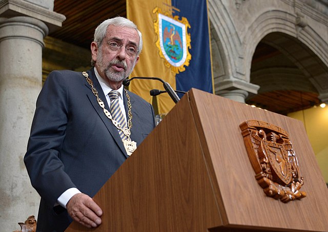 Enrique Graue 34th Rector of the UNAM during his inaugural speech.