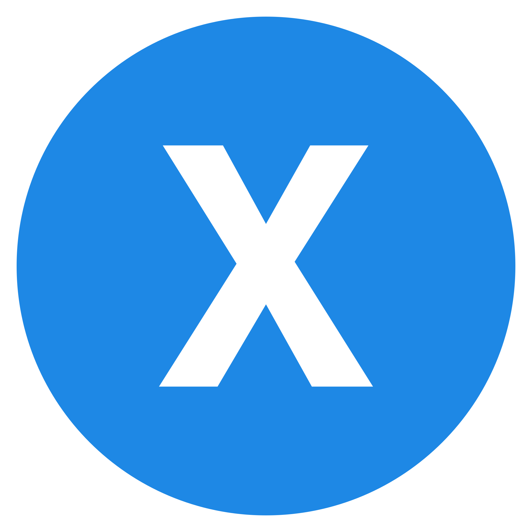 blue letter x