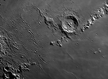 Eratosthenes crater. Photo taken from Earth. Author: Georgi Georgiev, Stara Zagora, Bulgaria. Eratosthenes crater on the Moon.jpg