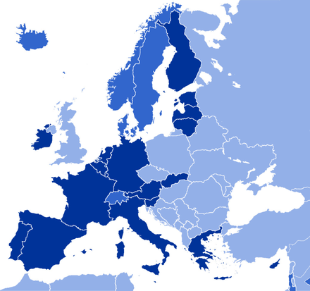 GNI PPP per capita of Europe according to the World Bank, 2017.   Nations in the eurozone, at 44,000 USD   Nations with a GNI PPP per capita above 44,000 USD   Nations with a GNI PPP per capita below 44,000 USD