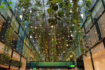 Jardins suspensos pela artista alemã Tita Giese, Centro comercial Fünf Höfe, Munique, Alemanha. (definição 5 369 × 3 579)