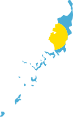 Thumbnail for File:Flag map of Palau.svg