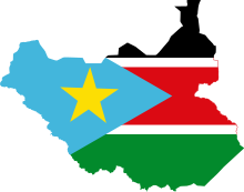 Flag map of South Sudan.svg