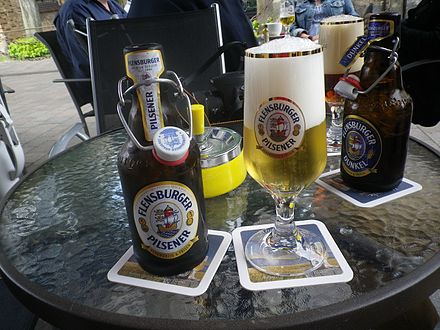Flensburger Pils, perhaps the best known beer from this corner of Germany