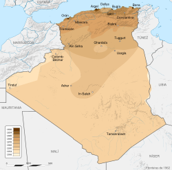 Ubicación de Argelia