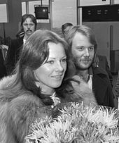 Lyngstad and Andersson at Amsterdam Airport Schiphol, 1976